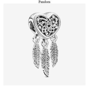 Pandora Silver Heart Dreamcatcher Bracelet Charm